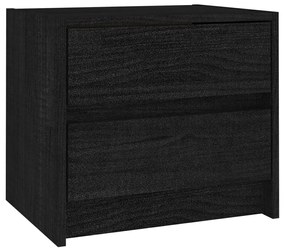 vidaXL Nachtkastje 40x30,5x35,5 cm massief grenenhout zwart