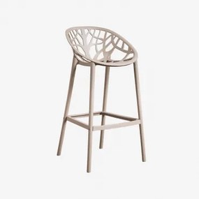 Verpakking Van 4 Ores Polypropyleen Hoge Krukken Moka Bruin & ↑75 Cm - Sklum