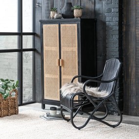 Must Living Como Bohemian Rotan Fauteuil Zwart