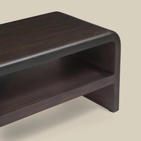 Open Tv-meubel Gebogen Hout - 180x45x45cm.