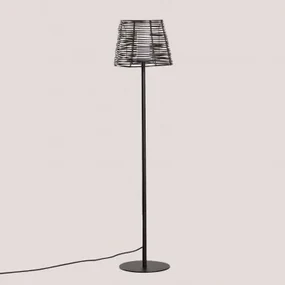 Buitenvloerlamp Met Houteffect Bissel Donkerbruin - Sklum