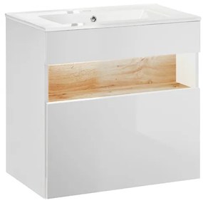 Comad Bahama White badkamermeubel 60cm met witte wastafel en kraangat wit