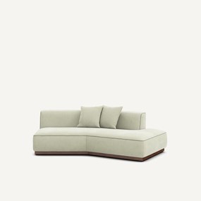 Rechte halve bank van stonewashed fluweel, JACOPO