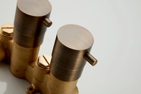 Saniclear Antique complete inbouw thermostaat rechthoekig verouderd messing