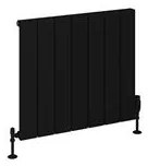 Eastbrook Rosano horizontale aluminium radiator 60x66cm Mat zwart 777 watt
