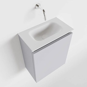 Mondiaz Ture 40cm toiletmeubel cale met wastafel talc midden geen kraangat