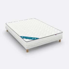 Set met halfharde schuimmatras van 14,5 cm en lattenbodem