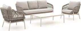 Stoel-bank loungeset Bellagio | 5 personen | Loungeset Beige/Wit | Rope (touw) | Kees Smit Tuinmeubelen