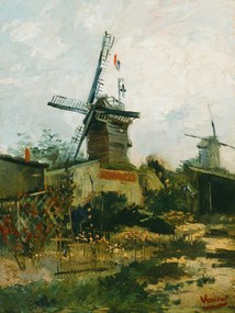 Kunstdruk Windmills on Montmartre - Vincent van Gogh, (30 x 40 cm)