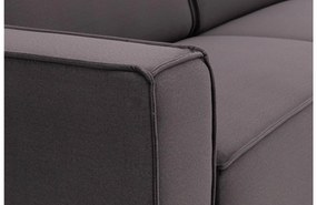Goossens Hoekbank Hercules antraciet, stof, 2-zits, modern design met chaise longue rechts
