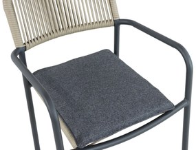 Tuinstoel stapelbaar Aluminium/rope Taupe-naturel-bruin Coco Penya