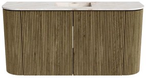 Mondiaz Joya DLux 85cm toiletmeubel ronding links/rechts dusk met wastafel faye midden zonder kraangat frappe