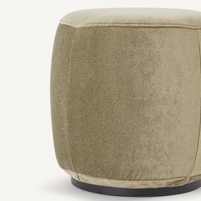 Voetenbank van linnen fluweel, Rosebury, ontwerp Emmanuel Gallina