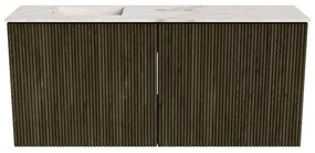 Mondiaz Joya DLux 90cm toiletmeubel shadow met wastafel faye links 1 kraangat frappe