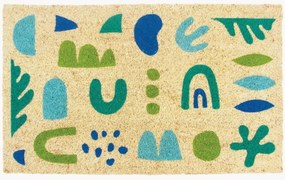 Handbeschilderde kokos deurmat Sea Glass