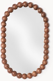 Ovale wandspiegel Ayu met acaciahouten lijst