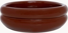 Handbeschilderde keramische voerbak Double Row, in verschillende formaten