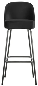 BePureHome Vogue Fluwelen Barstoel Zwart 80 Cm