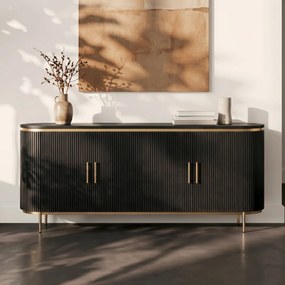 Tower Living Dressoir Ovaal Met Messing 210 Cm Rivello - 210x45x85cm.