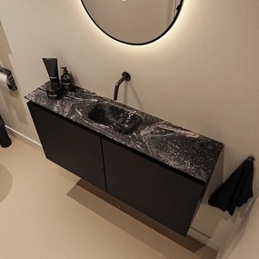 Mondiaz Ture DLux toiletmeubel 100cm urban met wastafel lava midden zonder kraangat