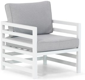 Domani Furniture Linde Lounge Tuinstoel White Aluminium Wit