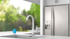 Schutte CORNWALL ééngreepsmengkraan keuken met hoge uitloop, wit