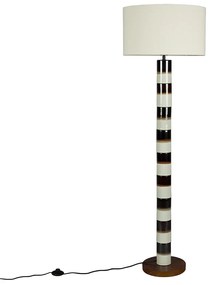 Retro Vloerlamp Met Witte Kap