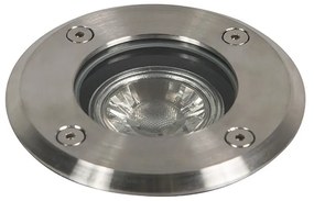 Buiten grondspot staal 11cm IP67 - Basic Round