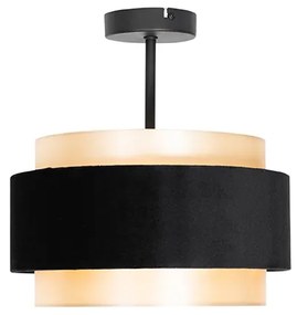Moderne plafondlamp zwart met goud - Elif