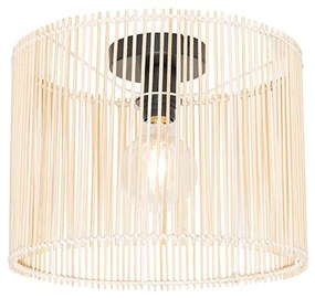 Scandinavische plafondlamp bamboe - Natasja Landelijk E27 Scandinavisch cilinder / rond Binnenverlichting Lamp