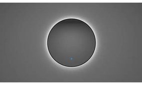 Wiesbaden Novi ronde spiegel met LED, dimbaar 100 cm mat zwart 38.3709