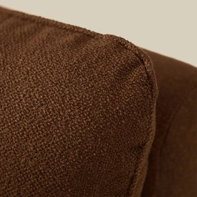 Retro Fauteuil Bruin Boucle Stof