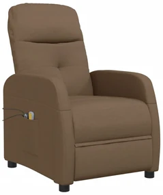 vidaXL Massagestoel verstelbaar elektrisch stof bruin