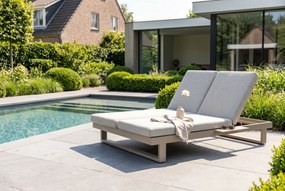 Lifestyle Garden Furniture Massimo Ligbed Met Kussen Loft/sandy Aluminium Taupe