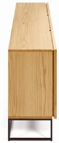Kave Home Taiana Eiken Dressoir Met Metalen Frame - 160x42x78cm.