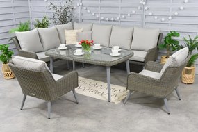 Bilbao Comida 7 Garden Point tuinmeubelen grijs