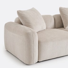 3-zits rechte modulaire hoekbank in jacquard chenille, AMAD