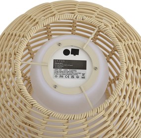 Buiten tafellamp beige 30cm incl. LED oplaadbaar met USB-C IP44 - Oli