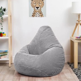 Chillz Kinder Zitzak Corduroy - Lichtgrijs