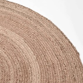 LABEL51 Vloerkleed Jute rond M 90 cm naturel