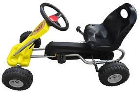vidaXL Skelter met pedalen geel