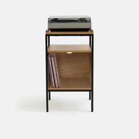 Vinylmeubel in eik en metaal L48 cm, Volga