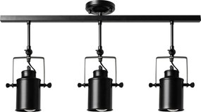 Spotlight beweegbare plafondspotlamp triple zwart E27 APP487-3C
