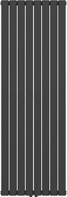Sanigoods Winnipeg verticale radiator 60x180cm 2164W zwart mat