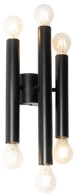 Art Deco wandlamp zwart 6-lichts - Tubi Art Deco E27 Binnenverlichting Lamp