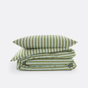 Bedset van 50% gerecycled katoen, Sacha groen