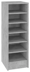 vidaXL Schoenenkast 31,5x35x90 cm spaanplaat betongrijs