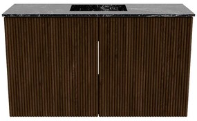 Mondiaz Joya DLux 70cm toiletmeubel walnut met wastafel faye midden 1 kraangat lava