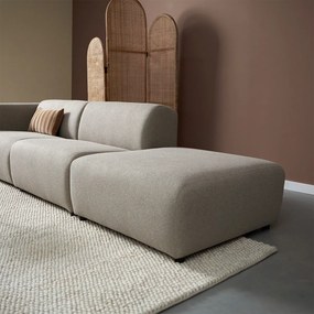 Rechte Bank Met Hocker Rechts Taupe