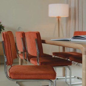 Zuiver Ridge Rib Eetkamerstoel Rib Retro Oranje
